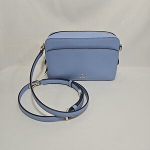 Kate Spade New York Camera Bag Safiano Leather Periwinkle Lauryn Crossbody Purse
